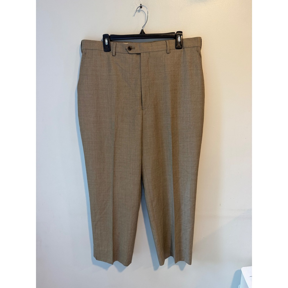 Jos. A. Bank Signature Collection Tan 100% Wool Tailored Fit Dress Pants 36x28